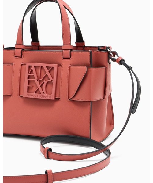 新品 アルマーニ エクスチェンジ BOX ロゴミニハンドバッグ A|X 現行品 セール】【A|X アルマーニ エクスチェンジ】BOXロゴバックル ミニ