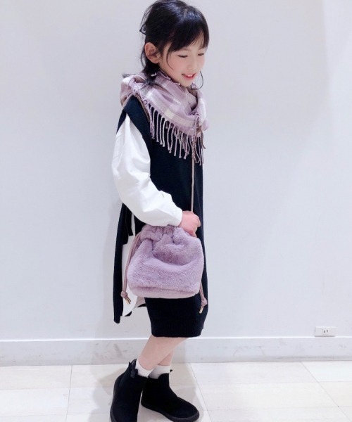 GLOBAL WORK（グローバルワーク）の「【キッズ】抗菌/静電カットマフラー/917325（マフラー・キッズ・ブラック/ネイビー/ブラウン/その他/ライトパープル/ライトベージュ・FREE）」の19枚目の写真