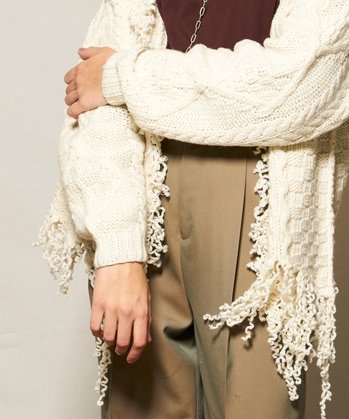 MAISON SPECIAL（メゾンスペシャル）の「デニットフリンジカーディガン