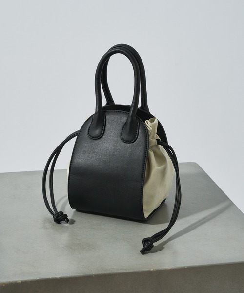 Chico（チコ）の「ラウンドコンビ巾着ショルダーバッグ（ショルダーバッグ・レディース・ベージュ/アイボリー/ブラック・FREE）」の3枚目の写真