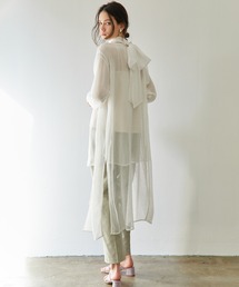 2WAYメッシュロングカーディガン