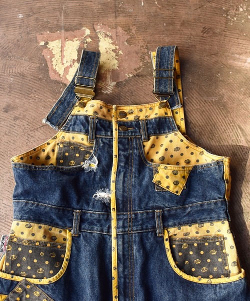 90s ユーロ ビンテージ デニム ビッグオーバーオール サロペット XL EU 90s ユーロ ビンテージ デニム ビッグオーバーオール サロペット