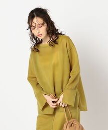 シアーダンボールニットプルオーバーカットソー