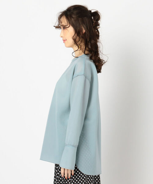 Rie Miller（リエミラー）の「シアーダンボールニットプルオーバーカットソー（Tシャツ/カットソー・レディース・ホワイト/マスタード/サックスブルー・38）」の4枚目の写真