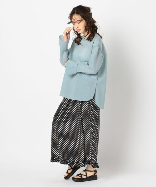 Rie Miller（リエミラー）の「シアーダンボールニットプルオーバーカットソー（Tシャツ/カットソー・レディース・ホワイト/マスタード/サックスブルー・38）」の11枚目の写真