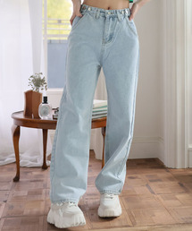 ハイウエストストレートデニム