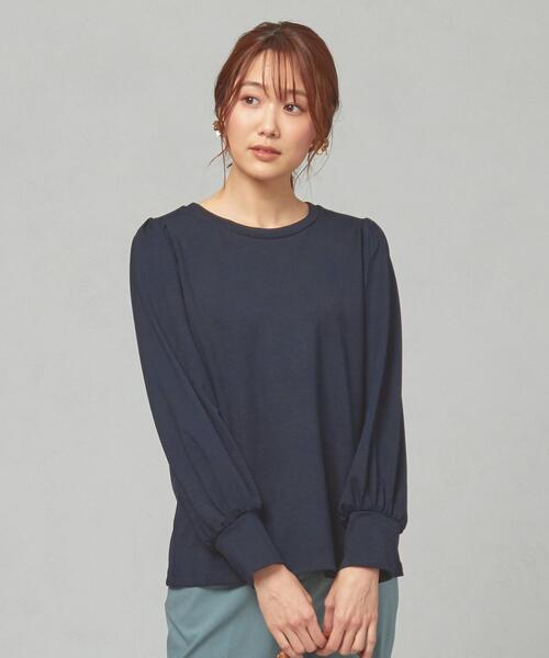 closet story（クローゼットストーリー）の「＜closet story＞ボリュームスリーブ カットソー（Tシャツ/カットソー・レディース・ホワイト/ライトピンク/ネイビー・FREE）」の3枚目の写真