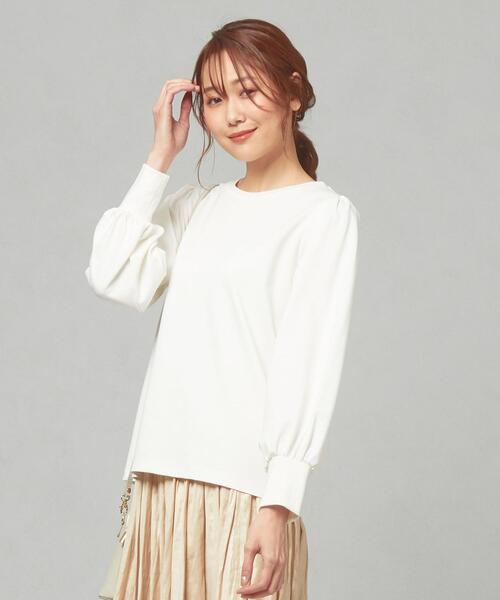 closet story（クローゼットストーリー）の「＜closet story＞ボリュームスリーブ カットソー（Tシャツ/カットソー・レディース・ホワイト/ライトピンク/ネイビー・FREE）」の9枚目の写真