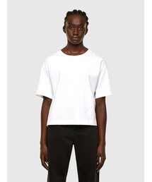 DIESEL | レディース トップス バックオープン ジップ ロゴ(Tシャツ/カットソー)