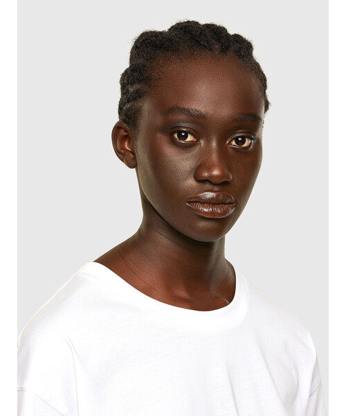 DIESEL（ディーゼル）の「レディース トップス バックオープン ジップ ロゴ（Tシャツ/カットソー・レディース・ブラック/ホワイト/ブルー・MEDIUM/LARGE/X-SMALL/SMALL）」の7枚目の写真