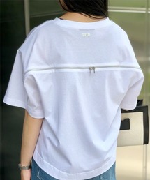 DIESEL | レディース トップス バックオープン ジップ ロゴ(Tシャツ/カットソー)