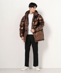 adidas ファーコート ブラウン・ブラック アディダス オリジナルス プレミアム フェイクファーコート