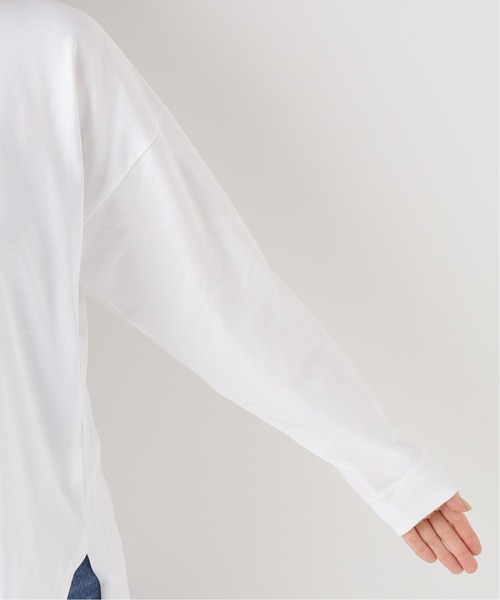 JOINT WORKS（ジョイントワークス）の「J-40/2テンジクシャツカットロンT（Tシャツ/カットソー・レディース・ホワイト/ブラック/ベージュ・FREE）」の9枚目の写真