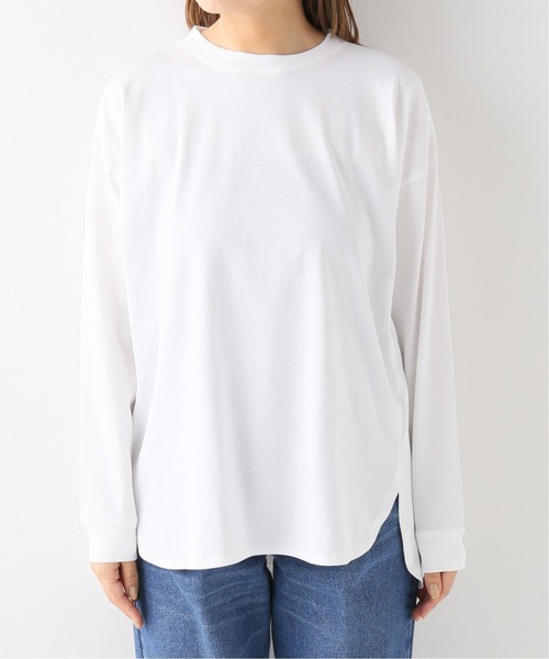 JOINT WORKS（ジョイントワークス）の「J-40/2テンジクシャツカットロンT（Tシャツ/カットソー・レディース・ホワイト/ブラック/ベージュ・FREE）」の4枚目の写真