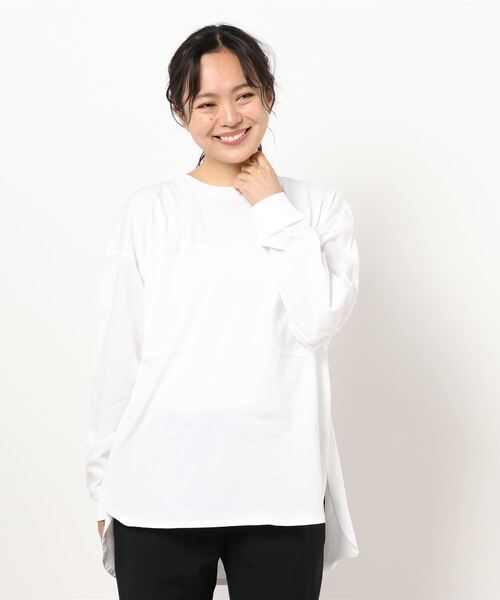 JOINT WORKS（ジョイントワークス）の「J-40/2テンジクシャツカットロンT（Tシャツ/カットソー・レディース・ホワイト/ブラック/ベージュ・FREE）」の17枚目の写真