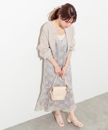 natural couture | オーガンジー刺繍キャミワンピース(ワンピース)