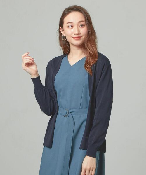 closet story（クローゼットストーリー）の「＜closet story＞□デオドラント キナガシ カーディガン -手洗い可能-（カーディガン/ボレロ・レディース・ホワイト/ネイビー/ライラック・FREE）」の9枚目の写真