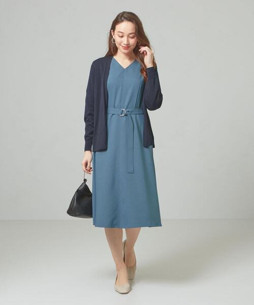 closet story（クローゼットストーリー）の「＜closet story＞□デオドラント キナガシ カーディガン -手洗い可能-（カーディガン/ボレロ・レディース・ホワイト/ネイビー/ライラック・FREE）」の4枚目の写真