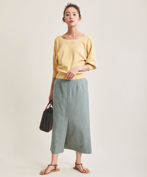 The Virgnia（ザ ヴァージニア）の「総針Vネックサマーニット（ニット/セーター・レディース・ネイビー/オフホワイト/ブルー/イエロー/ピンク・FREE）」の10枚目の写真