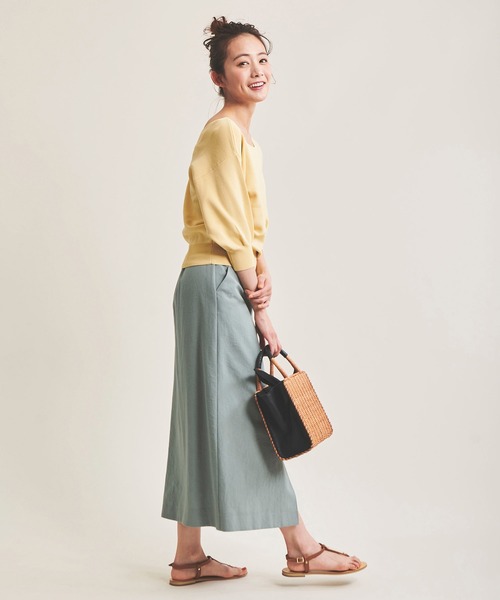 The Virgnia（ザ ヴァージニア）の「総針Vネックサマーニット（ニット/セーター・レディース・ネイビー/オフホワイト/ブルー/イエロー/ピンク・FREE）」の8枚目の写真