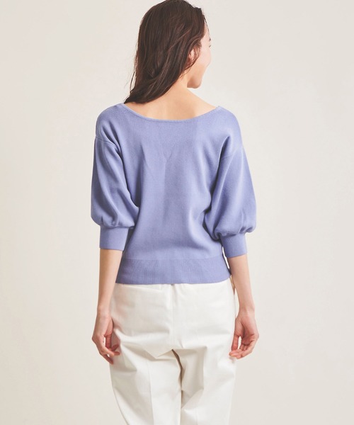 The Virgnia（ザ ヴァージニア）の「総針Vネックサマーニット（ニット/セーター・レディース・ネイビー/オフホワイト/ブルー/イエロー/ピンク・FREE）」の15枚目の写真