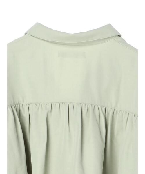 Green　Parks（グリーンパークス）の「切替ギャザー襟付ブラウス＊（シャツ/ブラウス・レディース・ミント/オレンジ/オフホワイト・FREE）」の19枚目の写真