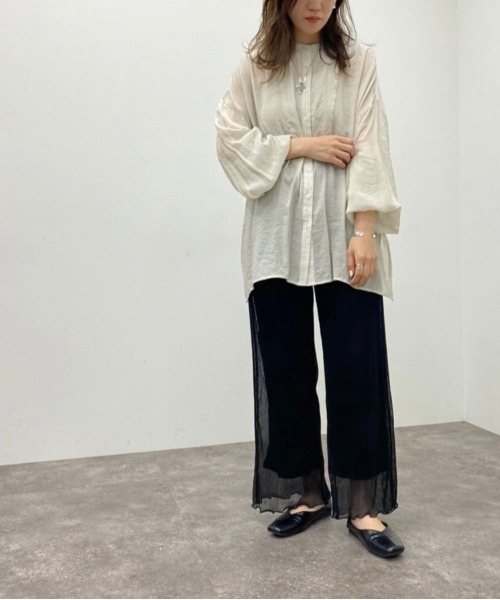 apres jour mignon(アプレジュールミニョン)の「ラメプリーツパンツ 【ZOZOTOWN限定アイテム】(その他パンツ・レディース・ブラック/グレー/ベージュ/ブラック系その他・SMALL/MEDIUM/X-LARGE)」の7枚目の写真