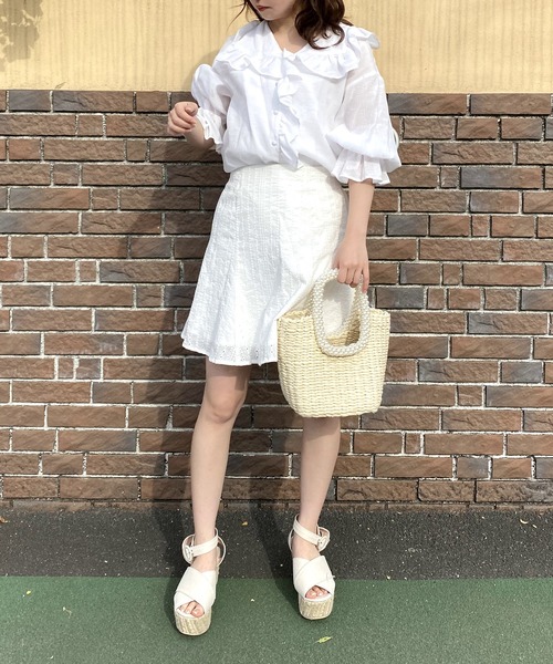 one after another NICE CLAUP(ワンアフターアナザーナイスクラップ)の「フレアミニスカート(スカート・レディース・ブラック/ホワイト系その他/ブラック系その他・FREE)」の14枚目の写真