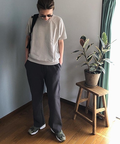 ROOP TOKYO by みー（ループトウキョウバイミー）の「ROOPTOKYO by みー Raglan Pigment S/S Sweat スウェットTシャツ レイヤード 大人カジュアル ミリタリー（Tシャツ/カットソー・レディース・アイボリー/ブラック/ライトベージュ/ネイビー/パープル・FREE）」の14枚目の写真