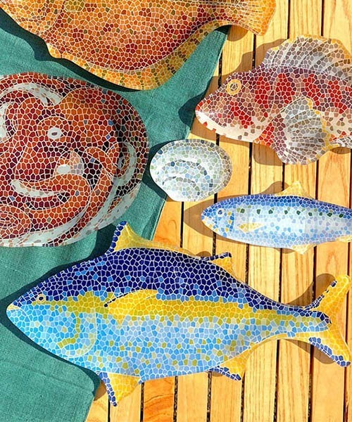 DULTON(_g)GLASS FISHERY PLATE TUNA/KXtBbV[v[g ci(H)