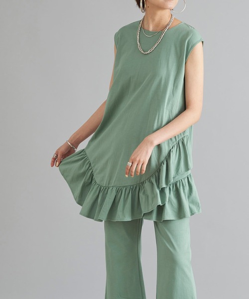 Doudou ドゥドゥ のファッション ワンピース Web限定 イレギュラーフリルミニドレス Pt ワンピース Erinmendenhall Com