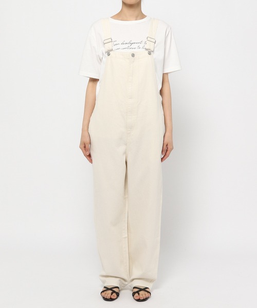 GLOBAL WORK(グローバルワーク)の「リネンカツラギオーバーオール/937177(サロペット/オーバーオール・レディース・ホワイト/オフホワイト/ダークグレー・FREE)」の11枚目の写真