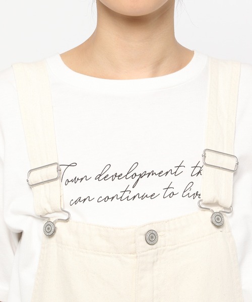 GLOBAL WORK(グローバルワーク)の「リネンカツラギオーバーオール/937177(サロペット/オーバーオール・レディース・ホワイト/オフホワイト/ダークグレー・FREE)」の14枚目の写真