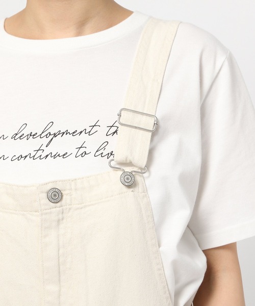 GLOBAL WORK(グローバルワーク)の「リネンカツラギオーバーオール/937177(サロペット/オーバーオール・レディース・ホワイト/オフホワイト/ダークグレー・FREE)」の15枚目の写真