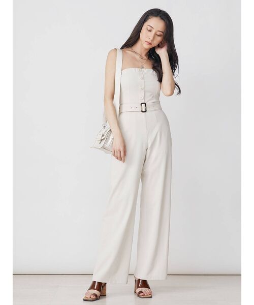 EVRIS（エヴリス）の「ベアオールインワン（つなぎ/オールインワン・レディース・グレー/ブラック/ホワイト・FREE）」の9枚目の写真