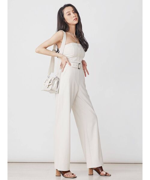 EVRIS（エヴリス）の「ベアオールインワン（つなぎ/オールインワン・レディース・グレー/ブラック/ホワイト・FREE）」の10枚目の写真