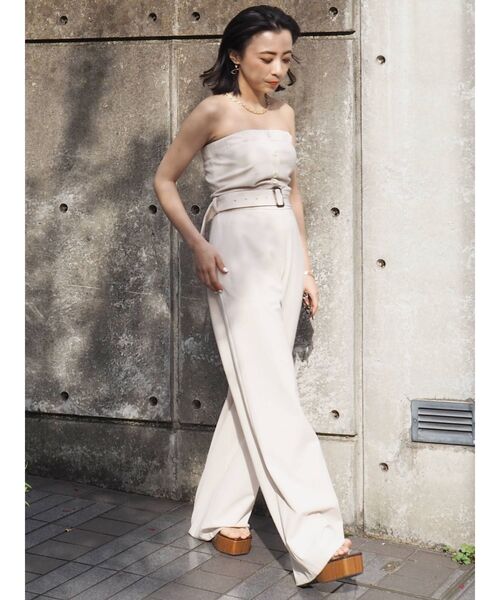 EVRIS（エヴリス）の「ベアオールインワン（つなぎ/オールインワン・レディース・グレー/ブラック/ホワイト・FREE）」の16枚目の写真