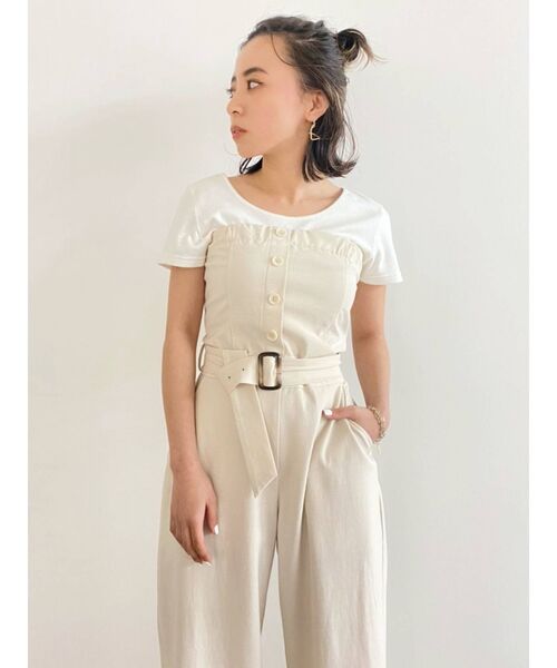 EVRIS（エヴリス）の「ベアオールインワン（つなぎ/オールインワン・レディース・グレー/ブラック/ホワイト・FREE）」の18枚目の写真