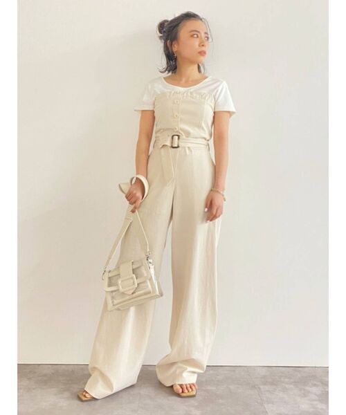 EVRIS（エヴリス）の「ベアオールインワン（つなぎ/オールインワン・レディース・グレー/ブラック/ホワイト・FREE）」の19枚目の写真