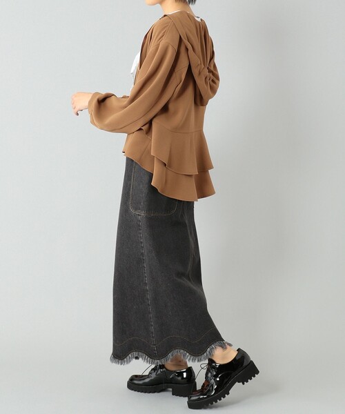 GRACE CONTINENTAL(グレースコンチネンタル)の「ライトペプラムジャケット(ブルゾン・レディース・ブラック/ブラウン・36)」の22枚目の写真