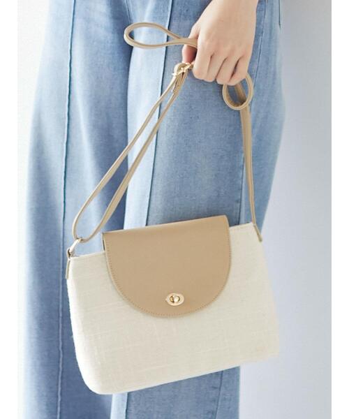 Green Parks(グリーンパークス)の「・コンビフラップショルダーバッグ*(ショルダーバッグ・レディース・ブラック/モカ/ベージュ・FREE)」の5枚目の写真