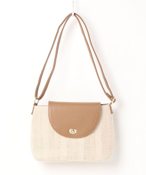 Green Parks(グリーンパークス)の「・コンビフラップショルダーバッグ*(ショルダーバッグ・レディース・ブラック/モカ/ベージュ・FREE)」の8枚目の写真