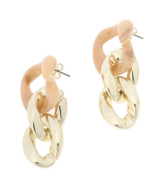 AMERICAN HOLIC（アメリカンホリック）の「アクリル&メタルチェーンピアス（ピアス（両耳用）・レディース・パープル/ブラウン/ベージュ・FREE）」の8枚目の写真