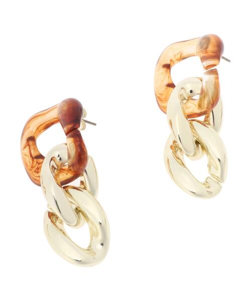 AMERICAN HOLIC（アメリカンホリック）の「アクリル&メタルチェーンピアス（ピアス（両耳用）・レディース・パープル/ブラウン/ベージュ・FREE）」の9枚目の写真