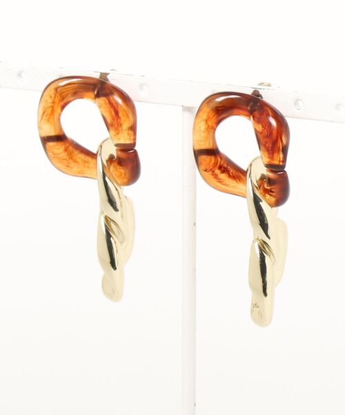 AMERICAN HOLIC（アメリカンホリック）の「アクリル&メタルチェーンピアス（ピアス（両耳用）・レディース・パープル/ブラウン/ベージュ・FREE）」の12枚目の写真