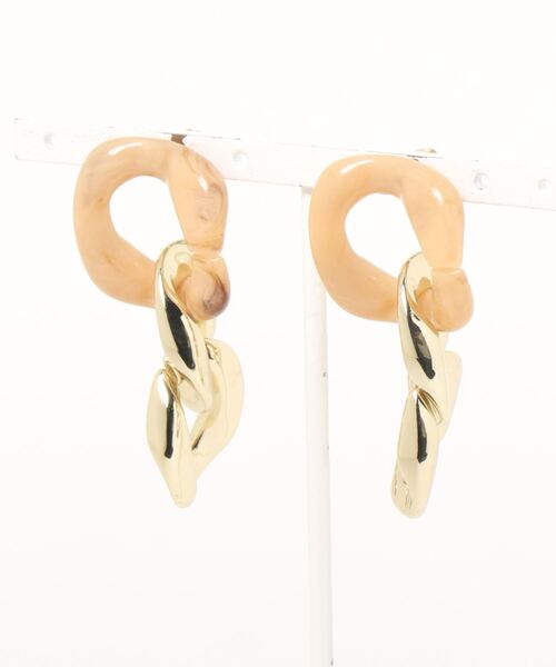 AMERICAN HOLIC（アメリカンホリック）の「アクリル&メタルチェーンピアス（ピアス（両耳用）・レディース・パープル/ブラウン/ベージュ・FREE）」の13枚目の写真