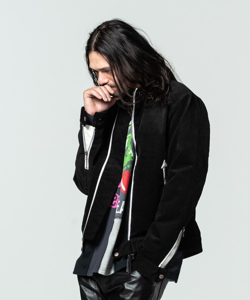 glamb（グラム）の「Corduroy collar riders / コーデュロイカラーライダース（ライダースジャケット・メンズ・レッド/ブラック・S/M/L）」の16枚目の写真