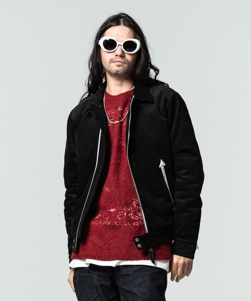 glamb（グラム）の「Corduroy collar riders / コーデュロイカラーライダース（ライダースジャケット・メンズ・レッド/ブラック・S/M/L）」の20枚目の写真