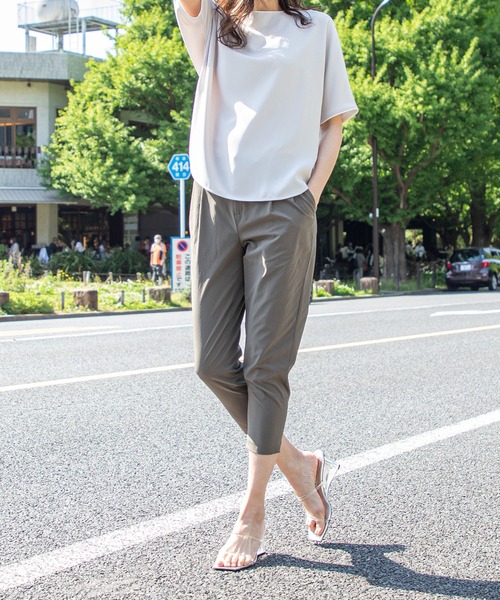 A/C DESIGN BY ALPHA CUBIC(エーシーデザインバイアルファキュービック)の「接触冷感テーパードパンツ(その他パンツ・レディース・ブラック/ネイビー/ピンク/カーキ・70/64/67)」の3枚目の写真