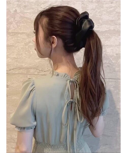 EATME（イートミー）の「フェイクレザーシュシュ（シュシュ・レディース・ブラック・FREE）」の8枚目の写真